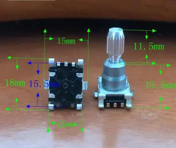 2pcs/lot pjiap switch ALPS EC11 SMD Rotary Encoder with Switch 30 Positioning 15 Pulse for Car Navigation Selection
2pcs/lot pjiap switch ALPS EC11 SMD Rotary Encoder with Switch 30 Positioning 15 Pulse for Car Navigation Selection