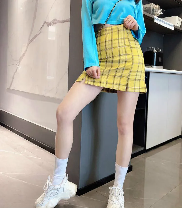 New Summer Preppy Style Skirt Women High Waist Yellow Orange Blue Plaid Skirts Fashion Sweet Plus Size Mini Skirt Female XS-5XL
New Summer Preppy Style Skirt Women High Waist Yellow Orange Blue Plaid Skirts Fashion Sweet Plus Size Mini Skirt Female XS-5XL