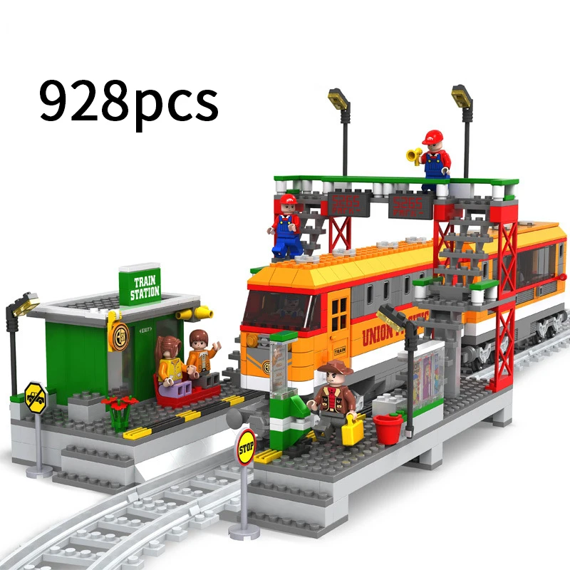928pcs train station platform building blocks model assemble educational toys gifts for children
928pcs train station platform building blocks model assemble educational toys gifts for children