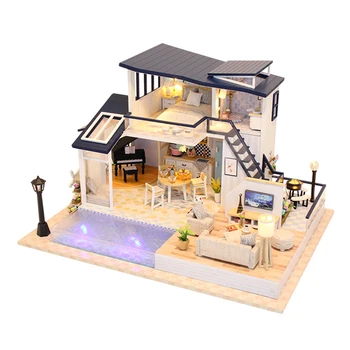 Handmade Miniatures Furniture Gift 3D Decoration Model Cabin DIY Doll House Mini LED Light Wooden Educational Villa
Handmade Miniatures Furniture Gift 3D Decoration Model Cabin DIY Doll House Mini LED Light Wooden Educational Villa