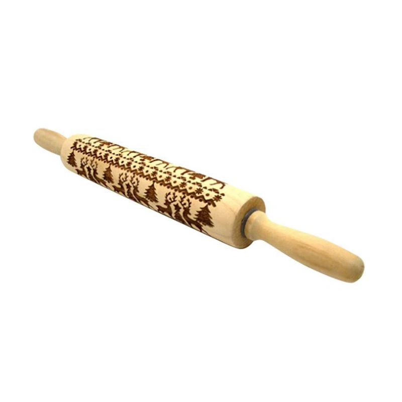 35cm/43cm Rolling Pin Christmas Reindeer Snowflake Embossing Baking Cookies Noodle Biscuit Fondant Cake Dough Engraved Roller
35cm/43cm Rolling Pin Christmas Reindeer Snowflake Embossing Baking Cookies Noodle Biscuit Fondant Cake Dough Engraved Roller