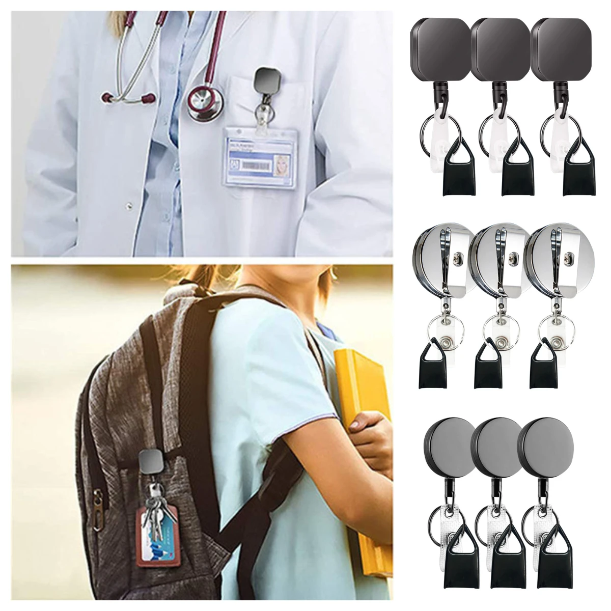 Metal Retractable Nurse Badge Reel Clip Badge Holder Students Doctor ID Card Holder Name Tag Card Holders Key Chain
Metal Retractable Nurse Badge Reel Clip Badge Holder Students Doctor ID Card Holder Name Tag Card Holders Key Chain