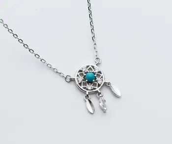 100%REAL. Authentic 925 Sterling Silver fINE Jewelry blue Turquoise Stone Dreamcatcher feather pendant Necklace GTLx1757 
100%REAL. Authentic 925 Sterling Silver fINE Jewelry blue Turquoise Stone Dreamcatcher feather pendant Necklace GTLx1757