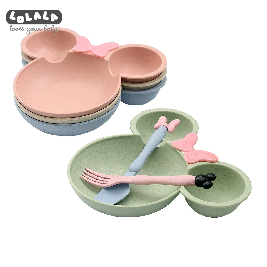 3 Set Covered Together Cute Cartoon Mickey Cartoon Children's Fruit Plate Dinner Bowl Spoon And Fork Children Training Dishes
3 Set Covered Together Cute Cartoon Mickey Cartoon Children's Fruit Plate Dinner Bowl Spoon And Fork Children Training Dishes