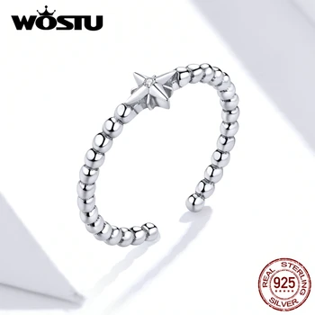 WOSTU Romantic Star Open Ring 100% 925 Sterling Silver Adjustable Size CZ Wedding Bead Ring Finger Female Jewelry FIR647
WOSTU Romantic Star Open Ring 100% 925 Sterling Silver Adjustable Size CZ Wedding Bead Ring Finger Female Jewelry FIR647