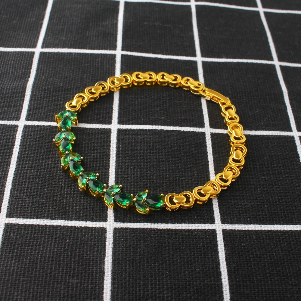 Модные браслеты из 24-каратного золота ювелирные изделия для женщин новый дизайн