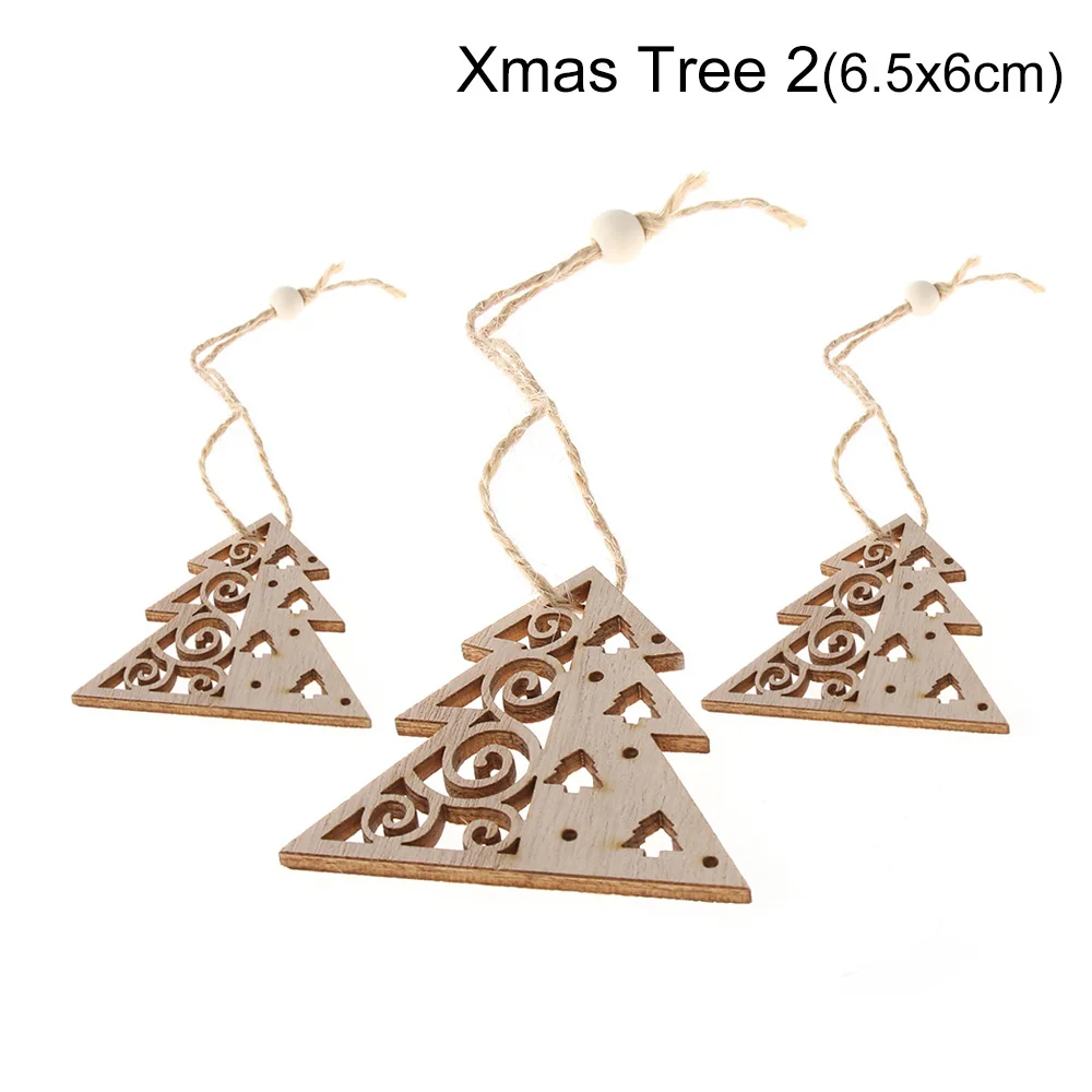 wood diy crafts xmas tree hanging ornaments christmas wooden