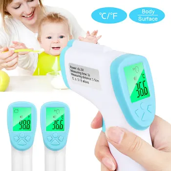 In Stock!! Forehead Thermometer Non-Contact Infrared Digital LCD Thermometer Handheld for Baby Adult Surface Measure Tool 
In Stock!! Forehead Thermometer Non-Contact Infrared Digital LCD Thermometer Handheld for Baby Adult Surface Measure Tool