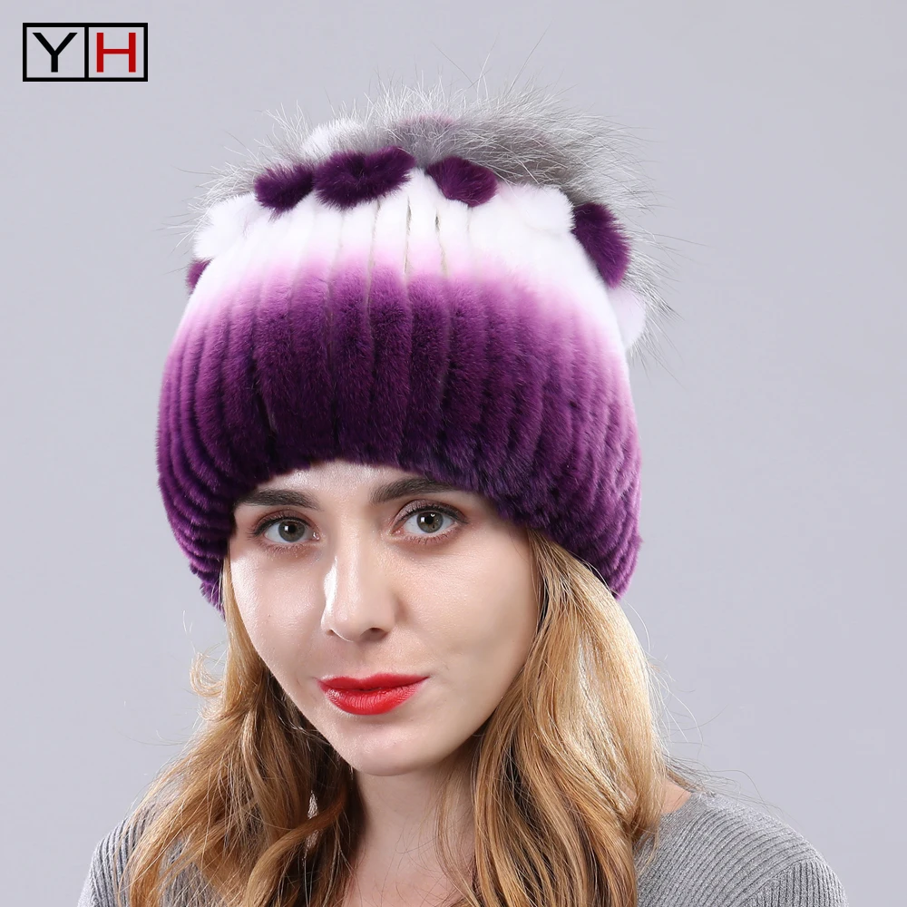 Hat Women's Winter Female Hat for Women 100% Real Rex Rabbit Fox Fur Hat Rex Rabbit Fur Caps lady Winter Warm Headwear New 
Hat Women's Winter Female Hat for Women 100% Real Rex Rabbit Fox Fur Hat Rex Rabbit Fur Caps lady Winter Warm Headwear New