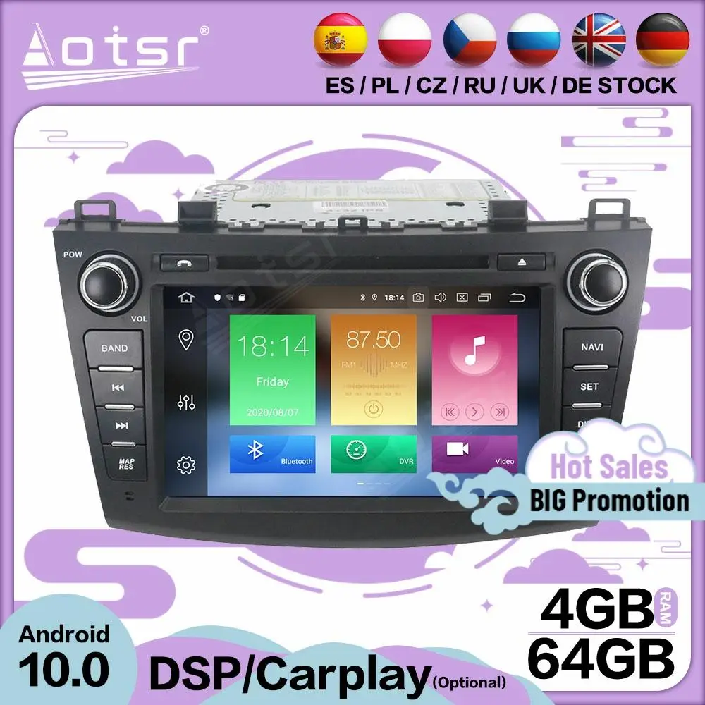 Мультимедийный плеер Carplay, 4 + 64 ГБ, стерео, Android 10, для Mazda 3, 2009, 2010, 2011, 2012, GPS, BT, аудио, радио, 2 Din, приемник, головное устройство
Мультимедийный плеер Carplay, 4 + 64 ГБ, стерео, Android 10, для Mazda 3, 2009, 2010, 2011, 2012, GPS, BT, аудио, радио, 2 Din, приемник, головное устройство