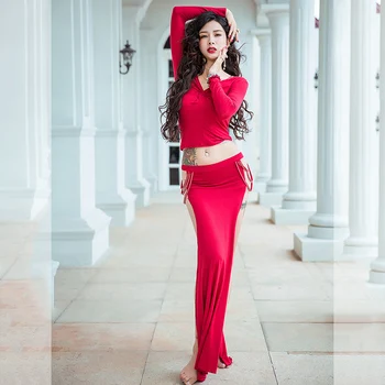 Belly dance Skirt training suit women's parctice sexy clothes beginner performance long dress autumn and winter 2 pcs set WD39
Belly dance Skirt training suit women's parctice sexy clothes beginner performance long dress autumn and winter 2 pcs set WD39