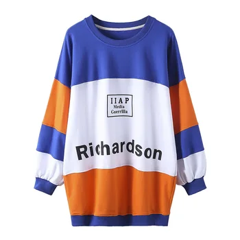 Big Size Women's Hoodie 2019 New Autumn Femme Patchwort Loose Sweatshirts Letter Print Long Sleeve Hoodies Feminino Sweatshirt
Big Size Women's Hoodie 2019 New Autumn Femme Patchwort Loose Sweatshirts Letter Print Long Sleeve Hoodies Feminino Sweatshirt