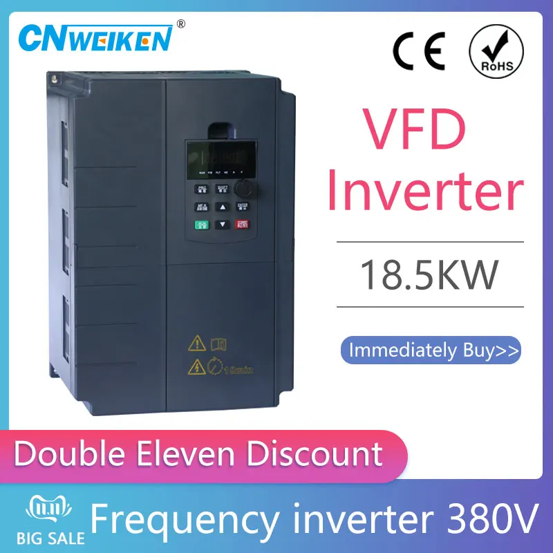 

Universal Solar Frequency Converter 15KW 18.5KW 22KW 30KW 380V VFD 3 Phase Output Frequency Inverter Adjustable Speed