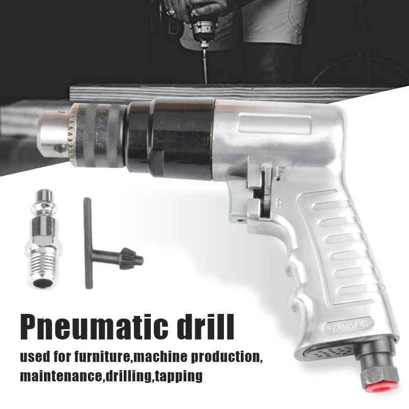 Pneumatic Drill Positive Reversing Air Drill Rotatory Drilling Tool for Punching 1/4 inch US Air Inlet CLH@8
Pneumatic Drill Positive Reversing Air Drill Rotatory Drilling Tool for Punching 1/4 inch US Air Inlet CLH@8