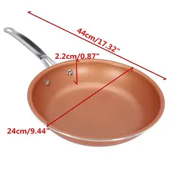 Non-stick Skillet Pan Ceramic Coating Induction Skillet Frying Pan Saucepan Oven Dishwasher Safe Cooking Pan Kitchen Cooker 24cm