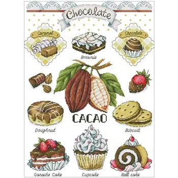 HOT chocolate cake pattern Counted Cross Stitch 11CT 14CT 18CT DIY Chinese Cross Stitch Kits Embroidery Needlework Sets
HOT chocolate cake pattern Counted Cross Stitch 11CT 14CT 18CT DIY Chinese Cross Stitch Kits Embroidery Needlework Sets