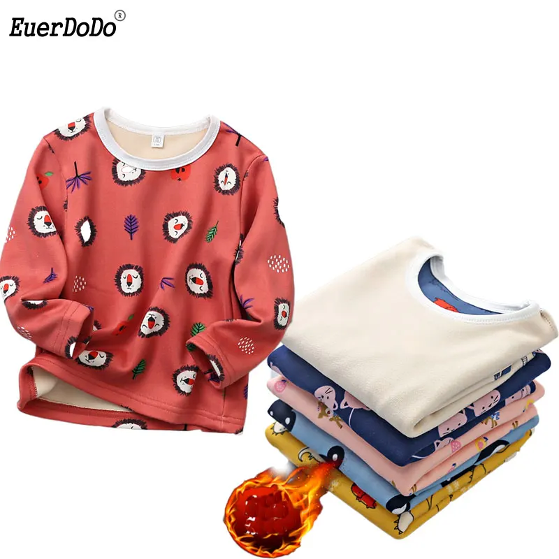 2019 Winter Girls Shirts Velvet Warm Tops For Kids 2-10 Years Teenager Sweatshirts Cartoon Boys T-shirt Baby Outerwear Clothing
2019 Winter Girls Shirts Velvet Warm Tops For Kids 2-10 Years Teenager Sweatshirts Cartoon Boys T-shirt Baby Outerwear Clothing