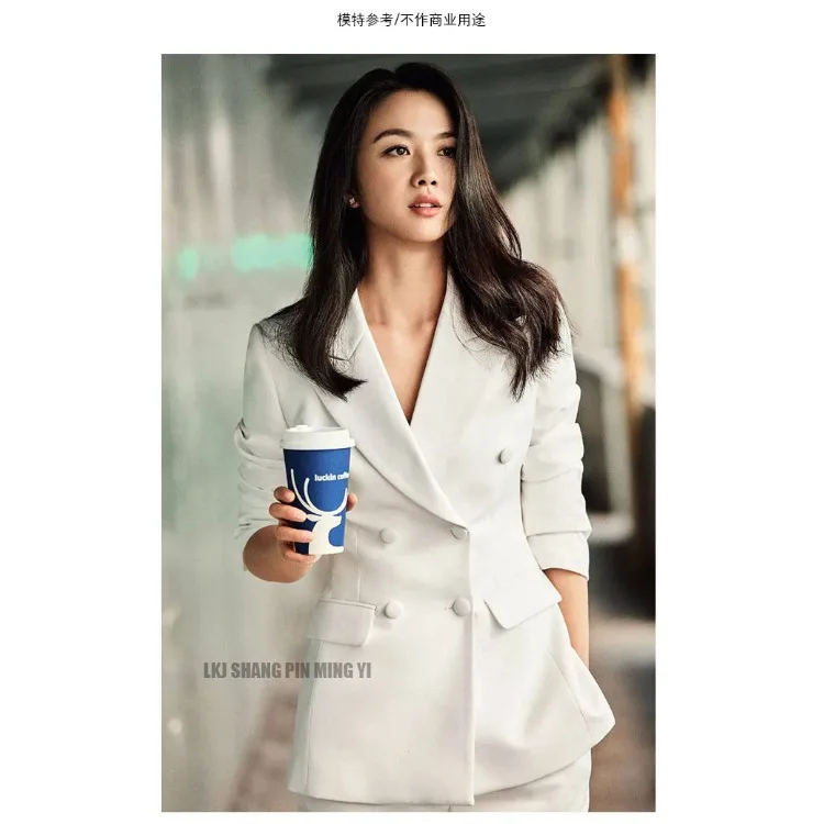 2019 Spring And Autumn Star Tang Wei Celebrity Style White Suit Jacket Women's Business Elegant Slim Fit Skinny Pants Set
2019 Spring And Autumn Star Tang Wei Celebrity Style White Suit Jacket Women's Business Elegant Slim Fit Skinny Pants Set
