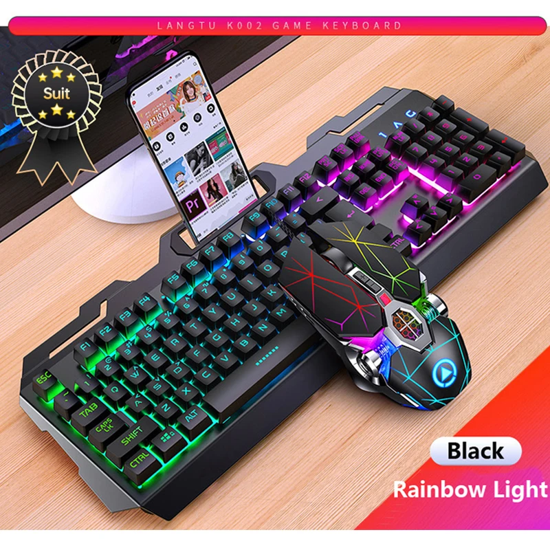 LED backlight Keyboard Gaming Wired Gaming mechanical keyboard Silent Set For Laptop PC gamers backlit illuminated keyboard
LED backlight Keyboard Gaming Wired Gaming mechanical keyboard Silent Set For Laptop PC gamers backlit illuminated keyboard