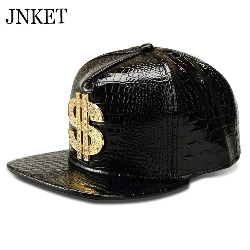 JNKET Alligator Pattern Alloy USD Logo Hip Hop Caps PU Leather Baseball Cap Snapbacks Hats Street Dance Men Women's Hats
JNKET Alligator Pattern Alloy USD Logo Hip Hop Caps PU Leather Baseball Cap Snapbacks Hats Street Dance Men Women's Hats