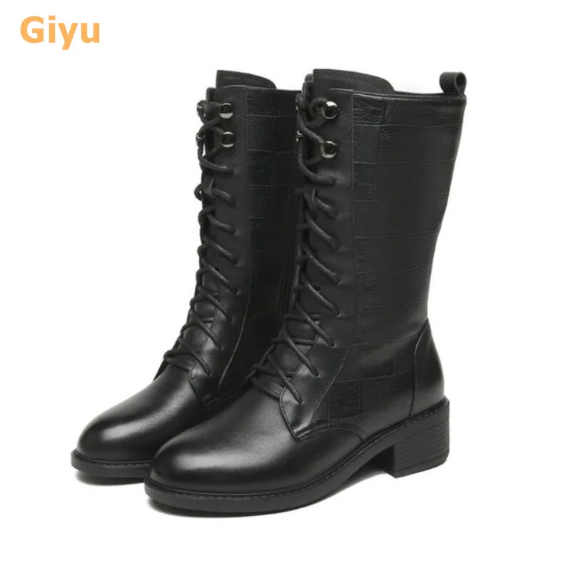 Giyu Lace-up Martin boots women low heel Motorcycle boots 2020 autumn new Genuine Leather Plus size short boots Single shoes
Giyu Lace-up Martin boots women low heel Motorcycle boots 2020 autumn new Genuine Leather Plus size short boots Single shoes