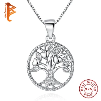 BELAWANG 925 Sterling Silver Link Chain Necklaces Crystal CZ Tree of Life Pendant Necklace For Women Luxury S925 Silver Jewelry 
BELAWANG 925 Sterling Silver Link Chain Necklaces Crystal CZ Tree of Life Pendant Necklace For Women Luxury S925 Silver Jewelry
