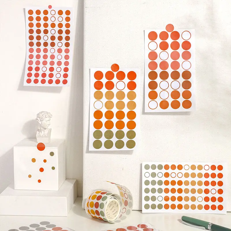 200pcs dot Morandi earth color scrapbook photo album photo wall diary project making happy card decoration sealing sticker
200pcs dot Morandi earth color scrapbook photo album photo wall diary project making happy card decoration sealing sticker