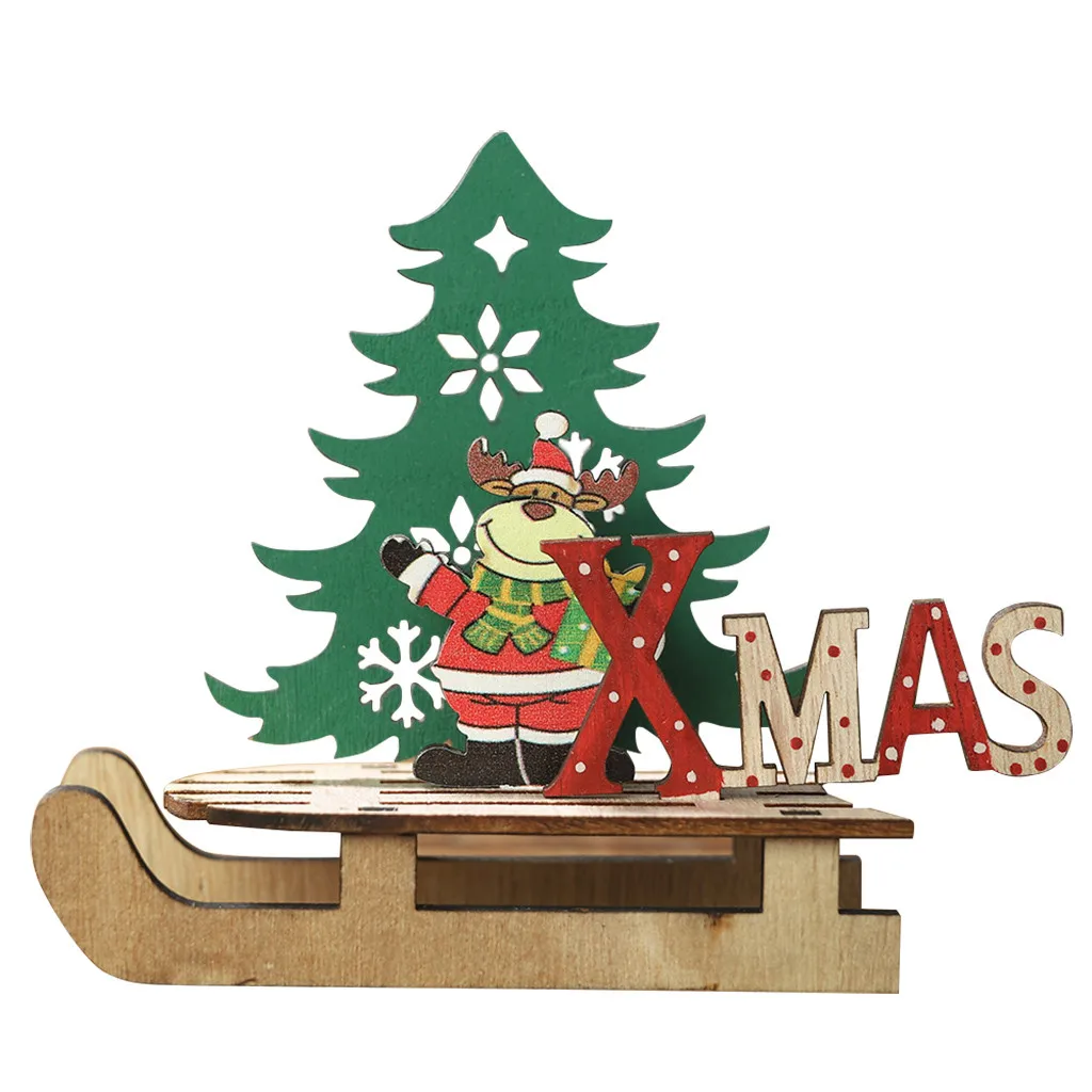 Christmas Tree Desktop Decoration Wooden DIY Sleigh Ornaments Mini Xmas New Year Craft Creative Combination Decoration Kids Gift
Christmas Tree Desktop Decoration Wooden DIY Sleigh Ornaments Mini Xmas New Year Craft Creative Combination Decoration Kids Gift
