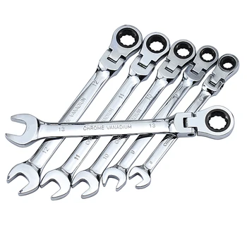 YALKU 8-13mm Flexible Head Matt type Ratchet Combination Dual-use Tools Ratchet Wrench 6Pcs/set Spanner Wrench Sets Hand Tools
YALKU 8-13mm Flexible Head Matt type Ratchet Combination Dual-use Tools Ratchet Wrench 6Pcs/set Spanner Wrench Sets Hand Tools
