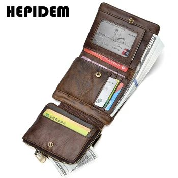 HEPIDEM RFID High Quality Genuine Leather Slim Wallet 2020 New Three Fold Front Pocket Money Dollar Bill Purse for Men 191 
HEPIDEM RFID High Quality Genuine Leather Slim Wallet 2020 New Three Fold Front Pocket Money Dollar Bill Purse for Men 191