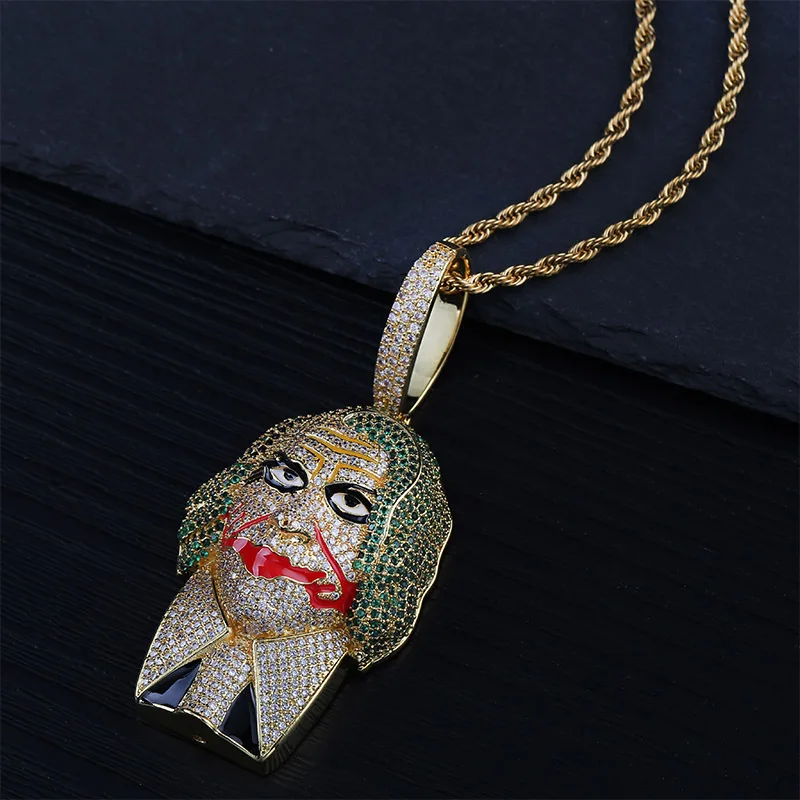 Europe And America Ultra-Batman Movie DC Clown Cool Hip Hop Large Size Pendant Full Gemstone Cool Ugly Ye Necklace Accessories
Europe And America Ultra-Batman Movie DC Clown Cool Hip Hop Large Size Pendant Full Gemstone Cool Ugly Ye Necklace Accessories