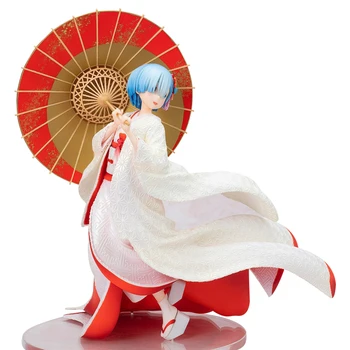 

Re:Life In A Different World From Zero KO Furyu Shiromuku Ver. Rem Figure Model Anime Girl Statue Figma Collectible Gift Doll