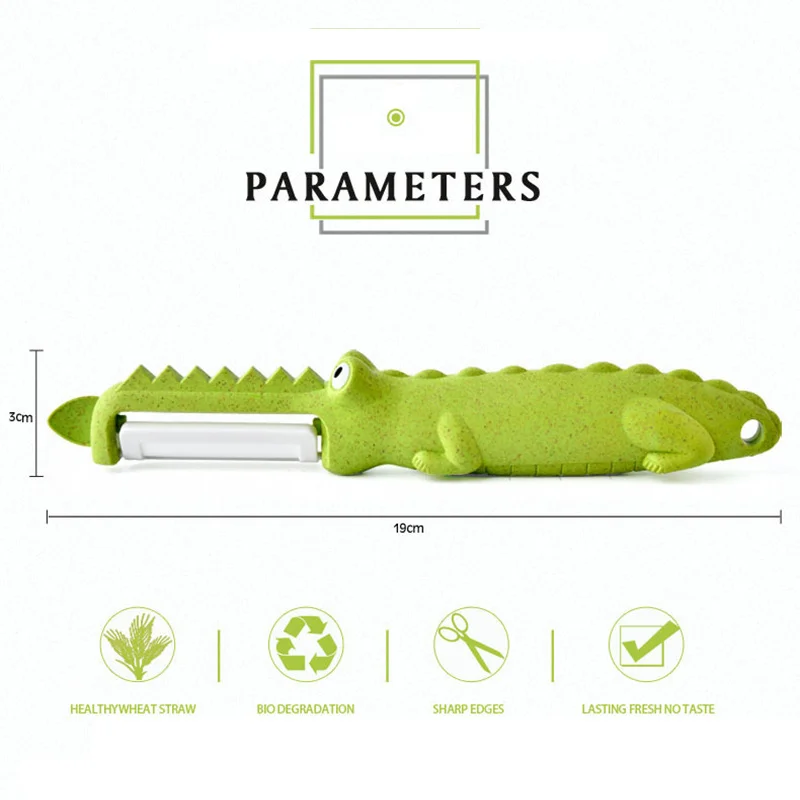 1Pc Crocodile Pattern Ceramic Peeler Multi-purpose Scraper Fruit Peeling Knife Potato Apple Vegetable Peeler Kitchen Accessories
1Pc Crocodile Pattern Ceramic Peeler Multi-purpose Scraper Fruit Peeling Knife Potato Apple Vegetable Peeler Kitchen Accessories