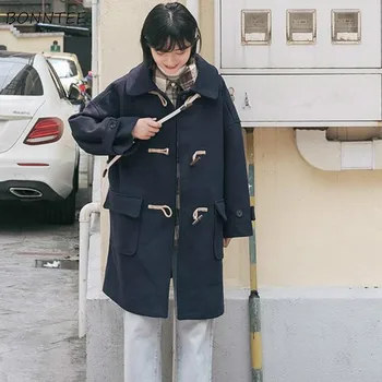 Wool Blends Women Velvet Single Breasted with Pockets Warm Long High Waist Turn-down Collar Korean Style Students Womens Outwear
Wool Blends Women Velvet Single Breasted with Pockets Warm Long High Waist Turn-down Collar Korean Style Students Womens Outwear