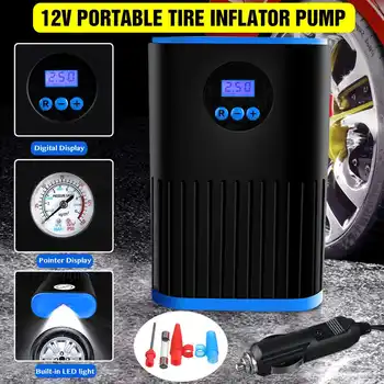 12V Portable Mini Car Inflatable Pump Digital/Pointer Display with Lamp Air Compressor Tire Pump Electric Inflating Machine
12V Portable Mini Car Inflatable Pump Digital/Pointer Display with Lamp Air Compressor Tire Pump Electric Inflating Machine