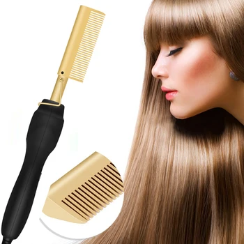 Hair Straightener Curler Hair Hot Comb Wet and Dry Use Professional Straightener Brush Electric Titanium Alloy Comb Dropshipping
Hair Straightener Curler Hair Hot Comb Wet and Dry Use Professional Straightener Brush Electric Titanium Alloy Comb Dropshipping
