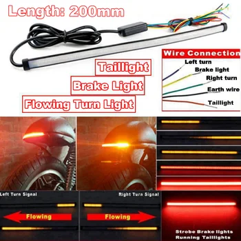 DC 12-24V Red Amber Motorcycle Bike LED Taillights Sequential Flowing Turn Signal Light Strip Replacement
DC 12-24V Red Amber Motorcycle Bike LED Taillights Sequential Flowing Turn Signal Light Strip Replacement