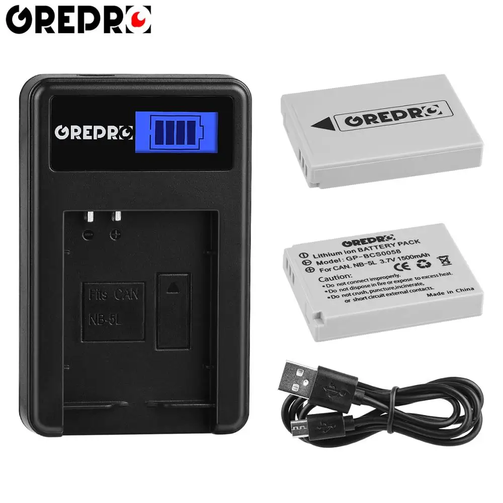 1500mAh NB-5L NB 5L NB5L Rechargeable Battery + USB LCD Charger for Canon 900 Ti SD790 IS SD950 SD900 SD990 z1 SX200 SX230
1500mAh NB-5L NB 5L NB5L Rechargeable Battery + USB LCD Charger for Canon 900 Ti SD790 IS SD950 SD900 SD990 z1 SX200 SX230