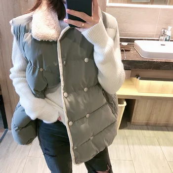 2020 New Winter Fur Collar Vest Female Parkas Korean Loose Double-Breasted Women's Sleeveless Cotton Waistcoat 836
2020 New Winter Fur Collar Vest Female Parkas Korean Loose Double-Breasted Women's Sleeveless Cotton Waistcoat 836