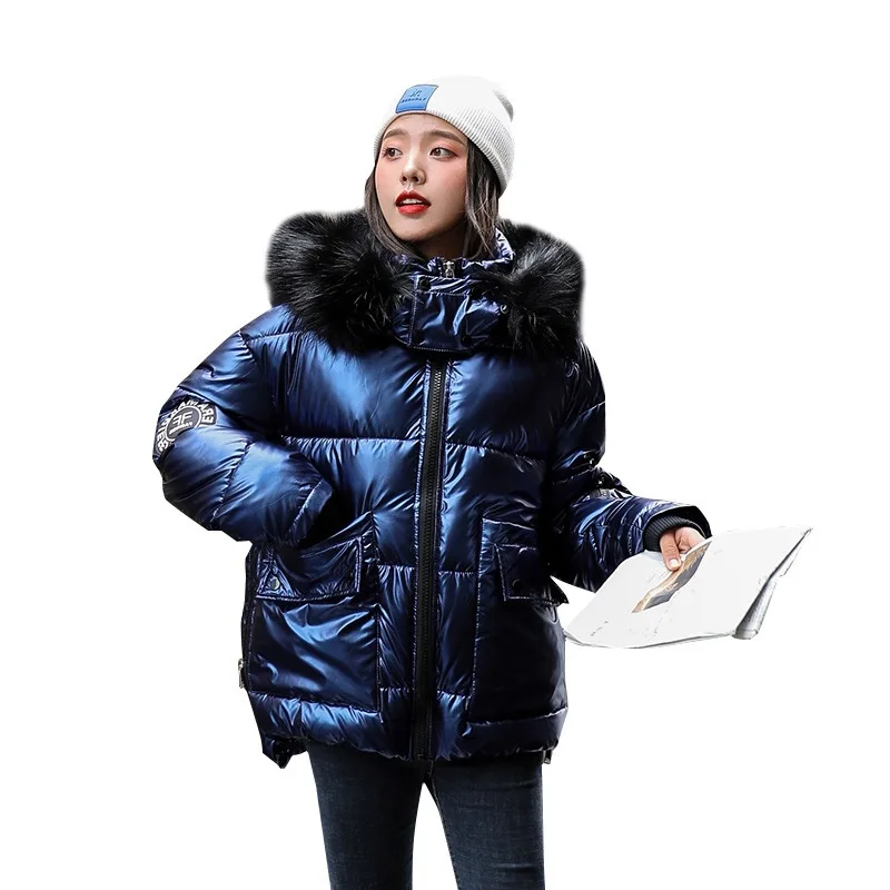 Bright Surface Cotton-padded Clothes Women's 2019 Winter New Style Korean-style Large Fur Collar down Jacket Cotton-padded Cloth
Bright Surface Cotton-padded Clothes Women's 2019 Winter New Style Korean-style Large Fur Collar down Jacket Cotton-padded Cloth