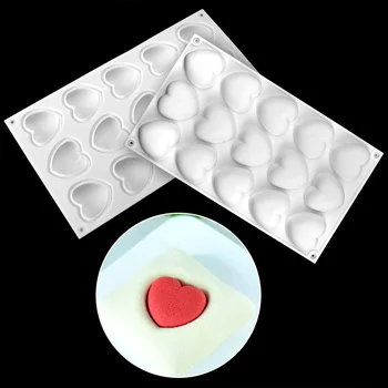 3D 15 Cavities Cake Mold Heart Shaped for Dessert Muffin Brownie Pudding Jello Cake Decorating Tools Baking Moulds 
3D 15 Cavities Cake Mold Heart Shaped for Dessert Muffin Brownie Pudding Jello Cake Decorating Tools Baking Moulds