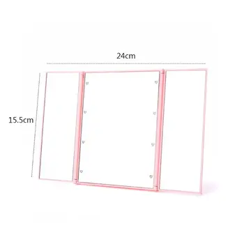 Tri-Fold Makeup Mirror with 8 LED Light Foldable Cosmetic Mirrors for Tabletop Bathroom Travel 27RC
Tri-Fold Makeup Mirror with 8 LED Light Foldable Cosmetic Mirrors for Tabletop Bathroom Travel 27RC