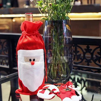 5 Pack Christmas Wine Bottle Covers Santa Claus Red Wine Bottle Gift Bags with Drawstring for Holiday Party Table Decor
5 Pack Christmas Wine Bottle Covers Santa Claus Red Wine Bottle Gift Bags with Drawstring for Holiday Party Table Decor