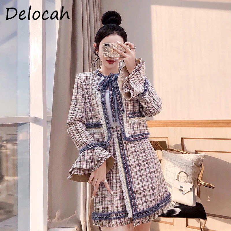 Delocah Women Autumn Fashion Designer Skirts Set Long Sleeve Pockets Short Tops + High Waist A-Line Skirts 2 Two Pieces Suits
Delocah Women Autumn Fashion Designer Skirts Set Long Sleeve Pockets Short Tops + High Waist A-Line Skirts 2 Two Pieces Suits