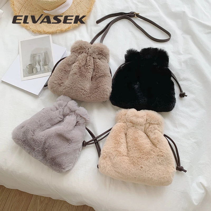 ELVASEK 2019 autumn new best selling solid color fur bucket bag ladies shoulder diagonal bag women's handbag best gift for self
ELVASEK 2019 autumn new best selling solid color fur bucket bag ladies shoulder diagonal bag women's handbag best gift for self