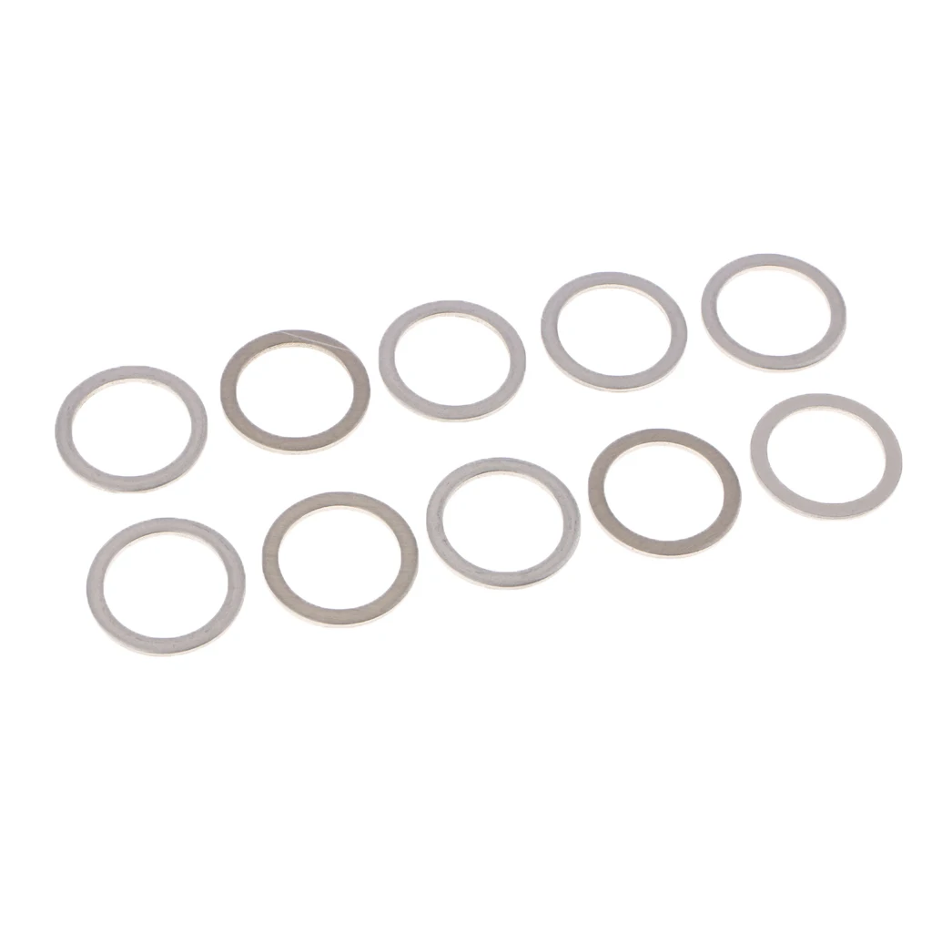 10Pcs/Set M18 Aluminum Engine Oil Drain Plug Crush Gasket Washers Seals for Toyota Lexus 10Pcs/Set M18 Aluminum Engine Oil Drain Plug Crush Gasket Washers Seals for Toyota Lexus