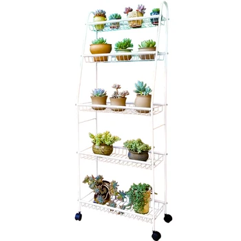 Balcony succulent flower stand multilayer floor iron staircase Nordic flower stand living room indoor special mobile with wheels 
Balcony succulent flower stand multilayer floor iron staircase Nordic flower stand living room indoor special mobile with wheels
