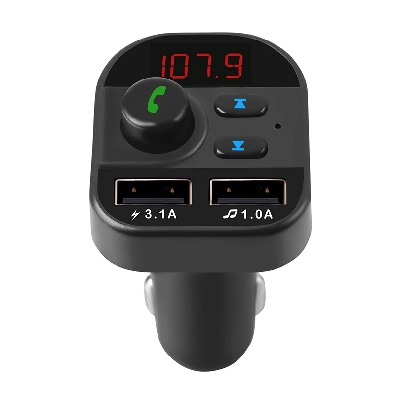 

Bluetooth Car Kit Wireless FM Transmitter Hands Free Calling A2DP Music Playing 5V 1 A / 3.1A Dual USB Car Charger MP3 Player