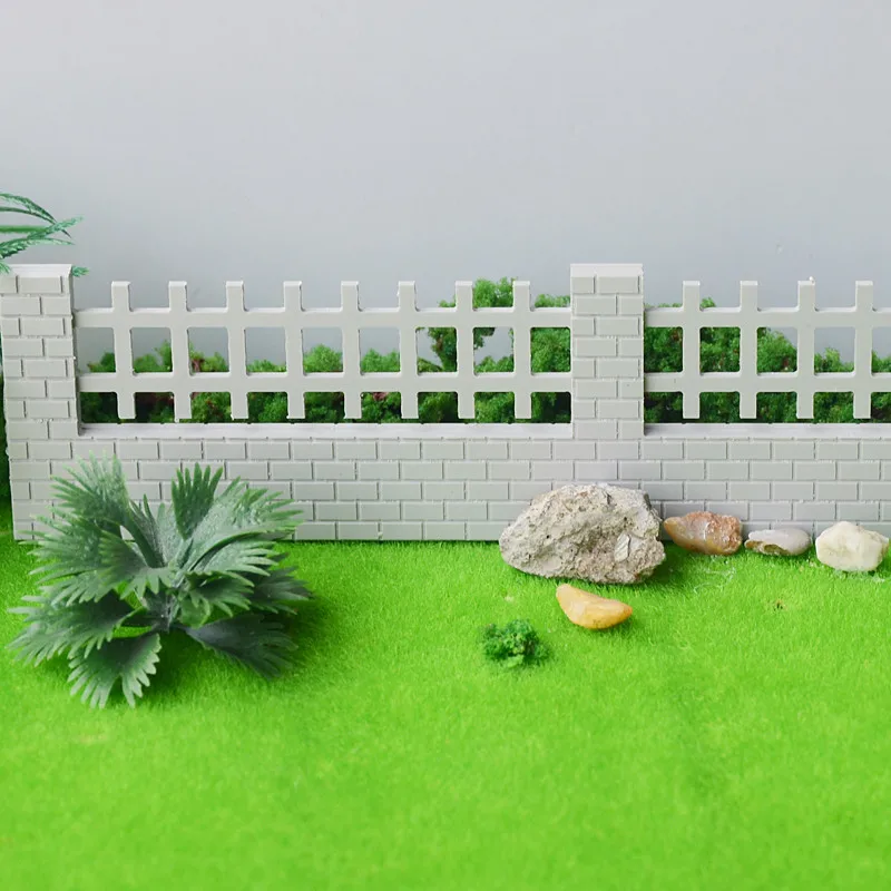 architecture white abs plastic building model fence02
