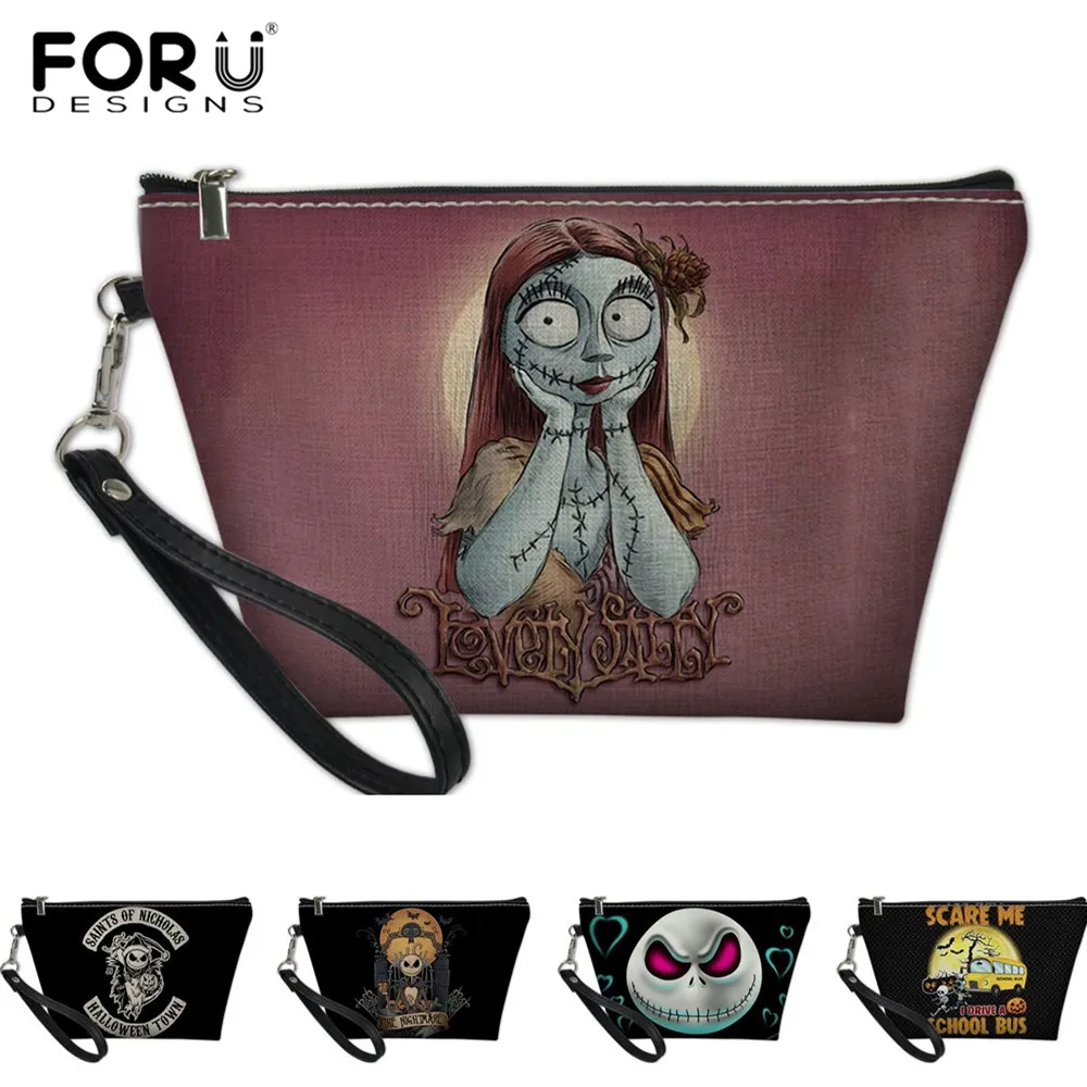 FORUDESIGNS Halloween Cartoon Skull Jack Print Women Makeup Bag Nightmare Before Christmas Cosmetic Bag Pouch Case Neceser Mujer
FORUDESIGNS Halloween Cartoon Skull Jack Print Women Makeup Bag Nightmare Before Christmas Cosmetic Bag Pouch Case Neceser Mujer